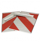 Warning flags - a set of 2 with an aluminum handle